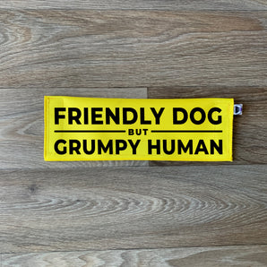 Friendly Dog but Grumpy Human