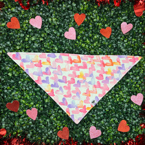 Watercolor Hearts Bandana