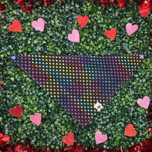 Rainbow Micro Hearts Bandana